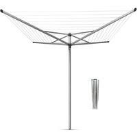 Brabantia 60 Metre 4 Arm Rotary Top Spinner Washing Line Grey