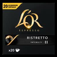 L/'Or Espresso ristretto Intensity 11-20 Aluminum Capsules Nespresso Machines Compatible 104g