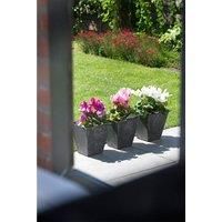 Ivyline Artstone Pot 35x34cm - Ella Black