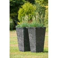 Ivyline Artstone Vase 35x70cm - Ella Black