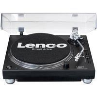 Lenco L-3809 Professional Direct Drive Turntable | Lighting, Stroboscope and Variable Pitch Fader | Black