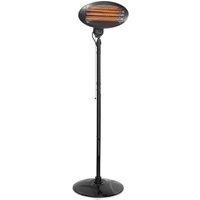 Tristar Electric Patio Heater, 2000 Watt, 3 Heat Settings, 200cm, Freestanding, Included Stand and Wall Attachments, Outdoor/Indoor/Garden/Terrace Use