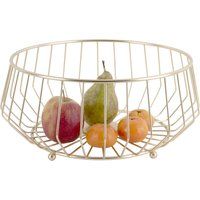 Iron Gold Plated Linea Fruit Basket