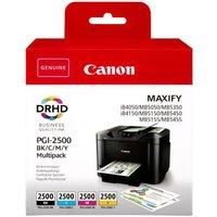 Canon PGI-2500 C M Y BK Pack of 4 cartridges (Black Cyan Magenta Yellow) Genuine (Recycled Cardboard Multipack)