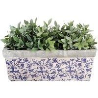 Esschert Design AC29 15 x 40 x 16cm Ceramic Flower Box - Multi-Colour