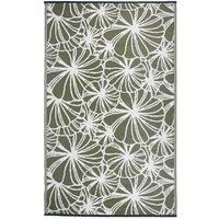 Outdoor Rug 241x152 cm Floral Pattern OC21 - Green - Esschert Design