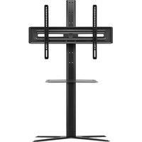 One For All Solid Universal Cantilever TV Stand with shelf – Screen Size 32-84”- LCD/LED/Plasma/OLED/QLED TVs – 90° Swivel and 15° tilt motion - Height adjustable – VESA 600x400 – WM4672