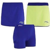 ASICS Motion Dry Padel Reversible Skirt Blue Womens Tennis Bottoms 113433 0876