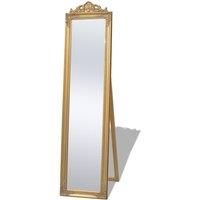 Free-Standing Mirror Baroque Style 160x40 cm Gold Makeup Looking Glass vidaXL