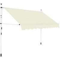 Vidaxl Manual Retractable Awning 250 cm Cream