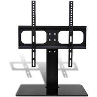 vidaXL TV Bracket with Base 400x400mm 23"-55" Mount LCD LED PLASMA Glass Stand