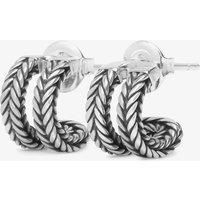 Buddha To Buddha Barbara Silver Hoop Earrings 114 ONE