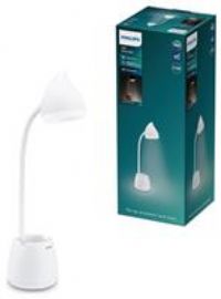 PHILIPS LED Rock Desk Lamp [Cool White Light 5000K - White] 5W - Charge with USB. for Home Indoor, Work, Study, Reading Lighting