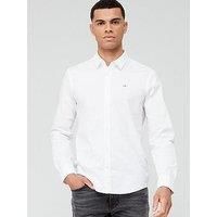 Calvin Klein Slim Fit Stretch Poplin Shirt - White