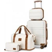 4-Piece Suitcase Set With Toiletry Bag And Vanity Case!