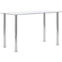 Vidaxl Dining Table Transparent 120X60X75 Cm Tempered Glass