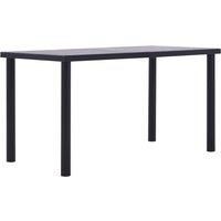 Dining Table Black and Concrete Grey MDF Dinner Kitchen Multi Sizes vidaXL