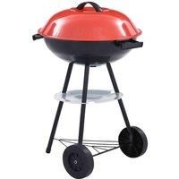 vidaXL Portable XXL Charcoal Kettle BBQ Grill w/ Wheels