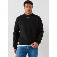 Calvin Klein Nano Logo Modal Crew Sweatshirt - Black