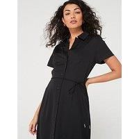 Calvin Klein Midi Shirt Dress - Black