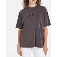 Calvin Klein Jeans Boyfriend Ribbed Cotton-Blend T-Shirt - S