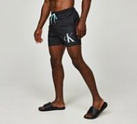 Calvin Klein Medium Drawstring Swimshort - Black