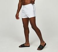 Calvin Klein Swim Core Logo Taped Swim Short - White - Size M