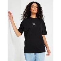 Calvin Klein Jeans Monologo Oversized T-Shirt - Black