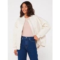 Calvin Klein Jeans Satin Bomber Jacket - White