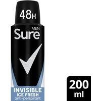 Sure Men Anti-Perspirant Aerosol Invisible Ice Fresh 200ml