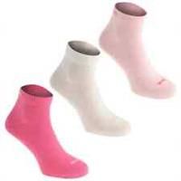 PUMA Mens Quarter Socks 3 Pack Pink 6-8