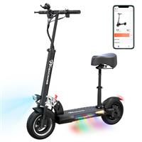 EVERCROSS H3-HB24 E- scooter wth Seat 800W, battery capacity 48V 10AH 10' Solid Tire front and Rear Disc Brake Range 18-28 Miles