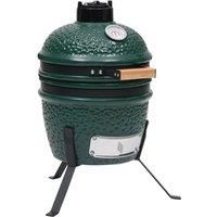 2-in-1 Kamado Barbecue Grill Smoker Ceramic 56 cm Green