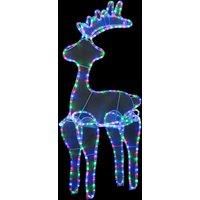 vidaXL Reindeer Christmas Decoration with Mesh 306 LEDs 60x24x89cm