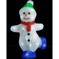 vidaXL LED Christmas Acrylic Snowman Figure Indoor and Outdoor 30cm