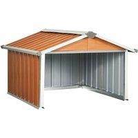 Vidaxl Garden Robot Lawnmower Shed 92X97X63 cm Galvanised Steel Brown