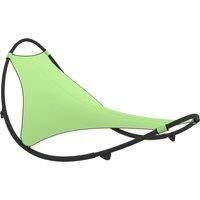 vidaXL Rocking Sun Lounger with Wheels Steel & Textilene Fabric Green