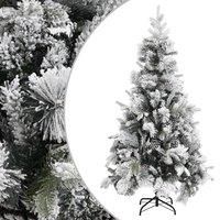 Christmas Tree with Flocked Snow&Cones 225 cm PVC&PE Holiday Decoration vidaXL