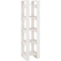 vidaXL Book Cabinet/Room Divider White 41x35x160 cm Solid Wood Pine