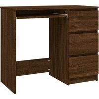 vidaXL Desk Brown Oak 90x45x76 cm Engineered Wood