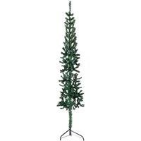 Slim Artificial Half Christmas Tree with Stand Xmas Artificial Tree vidaXL