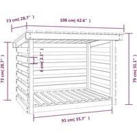 Firewood Rack 108x73x79 cm Solid Wood Pine