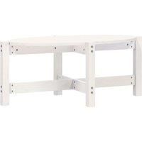 vidaXL Coffee Table White 87x48x35 cm Solid Wood Pine