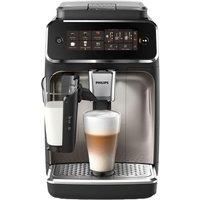 Philips 3300 Series Fully Automatic Espresso Machine - 6 Beverages, Modern color touch screen display, LatteGo milk system, SilentBrew, 100% Ceramic Grinder, AquaClean Filter, Black Chrome (EP3347/90)