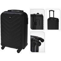 PR WORLD 90496 Cabin CASE with Wheels Black 28l, Multicoloured