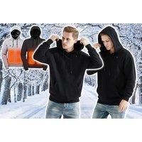 Unisex Rechargable Electric Heated Hoodie - Black