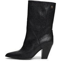 Tommy Hilfiger Faux Snake Cowboy Boot - Black