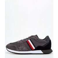 Tommy Hilfiger Men’s Low Top Runner Trainers, Grey (Dark Ash), 7