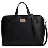 Tommy Hilfiger Heritage Leather Tote Bag - Black