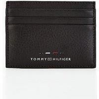 Tommy Hilfiger Embroided Stripe Logo Cc Holder Wallet - Black